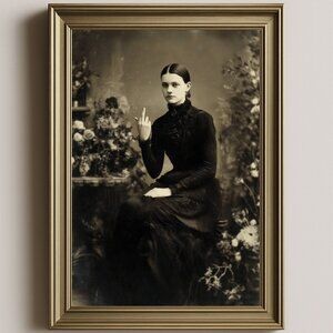 8.5x11 Vintage Rebellious Victorian Print | Antique Gothic Art